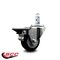 Service Caster 3'' Black Polyurethane Wheel Swivel 7/8'' Square Stem Caster with Brake SCC-SQ20S314-PPUB-BLK-PLB-78 - alternate 3